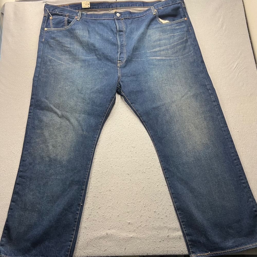 Levi's 501 Original Fit Jeans Mens 56x32 Blue Denim Button‎ Fly 00501-0000